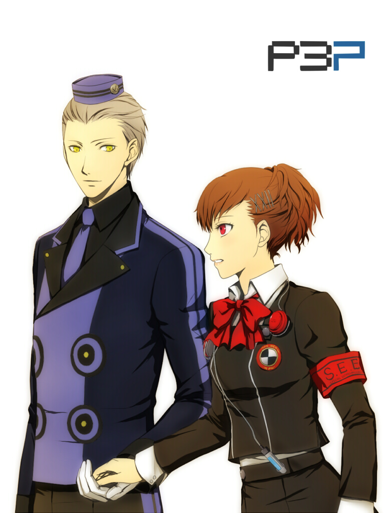 shiomi kotone and theodore (persona and 2 more) drawn by hitoha