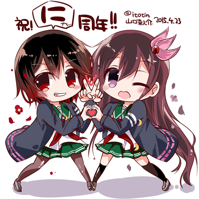mutsuki, kisaragi, mutsuki kai ni, and kisaragi kai ni (kantai collection) drawn by yamaguchi_shinnosuke