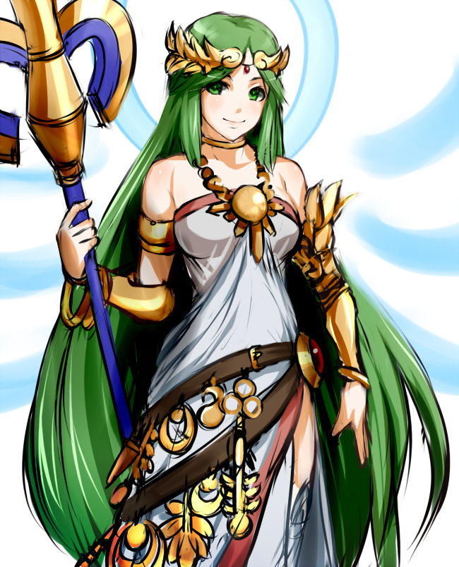 palutena (kid icarus and 1 more) drawn by mafen
