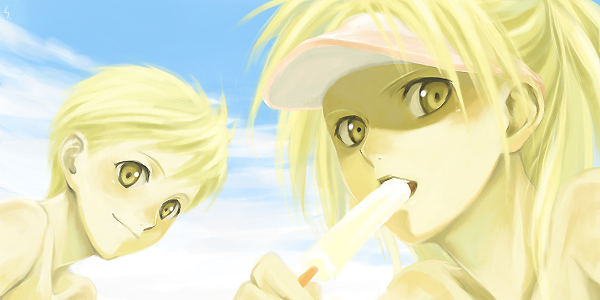 edward elric and alphonse elric (fullmetal alchemist) drawn by sakaki_kuuya