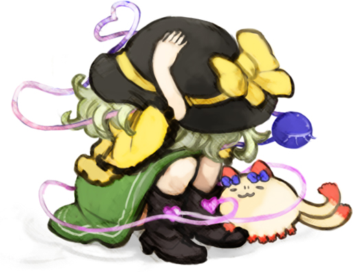komeiji koishi and kaenbyou rin (touhou) drawn by ruto_(petatann)