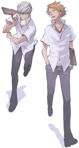 narukami yu and hanamura yousuke (persona and 1 more)