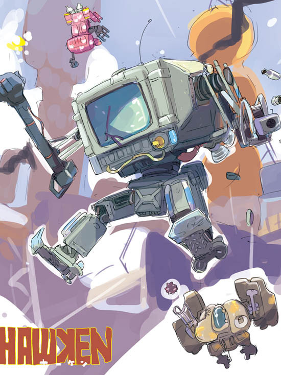 cr-t recruit, scout, and grenadier (hawken) drawn by hashimoto_shin