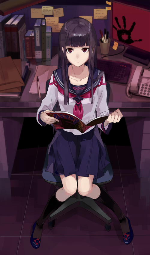 mifune sayuri (mato kurenai yuugekitai: tokyo twilight ghosthunters) drawn by tsu_tamero