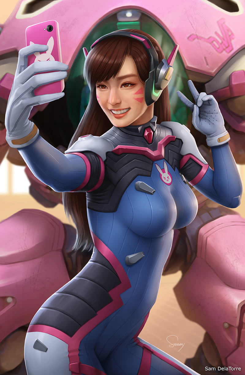 d.va (overwatch and 1 more) drawn by sam_delatore