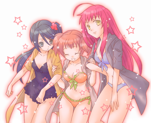 sasaki chiho, yusa emi, and kamazuki suzuno (hataraku maou-sama!) drawn by nori_(noise-n)