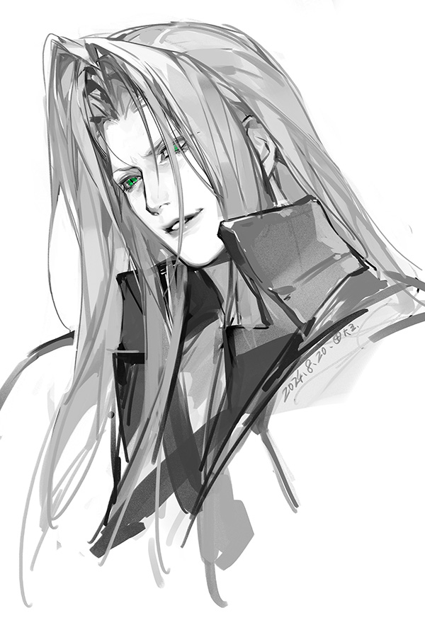 sephiroth (final fantasy and 1 more) drawn by tiandayu2022