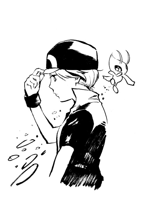 leaf and celebi (pokemon and 2 more) drawn by 10gon