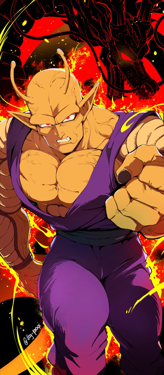 piccolo, shenron, and orange piccolo (dragon ball and 2 more) drawn by bb_m0024