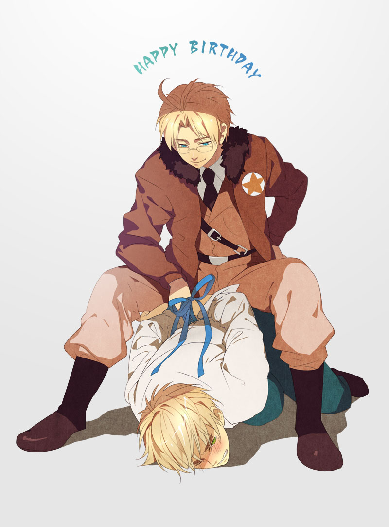america and united kingdom (axis powers hetalia) drawn by yin2000