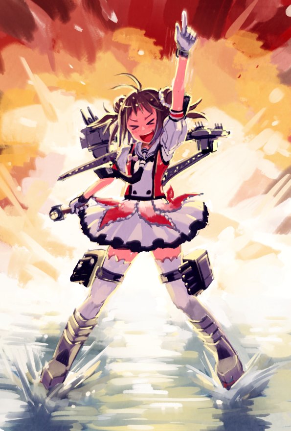 naka, naka kai ni, and john travolta (kantai collection and 1 more) drawn by kou1