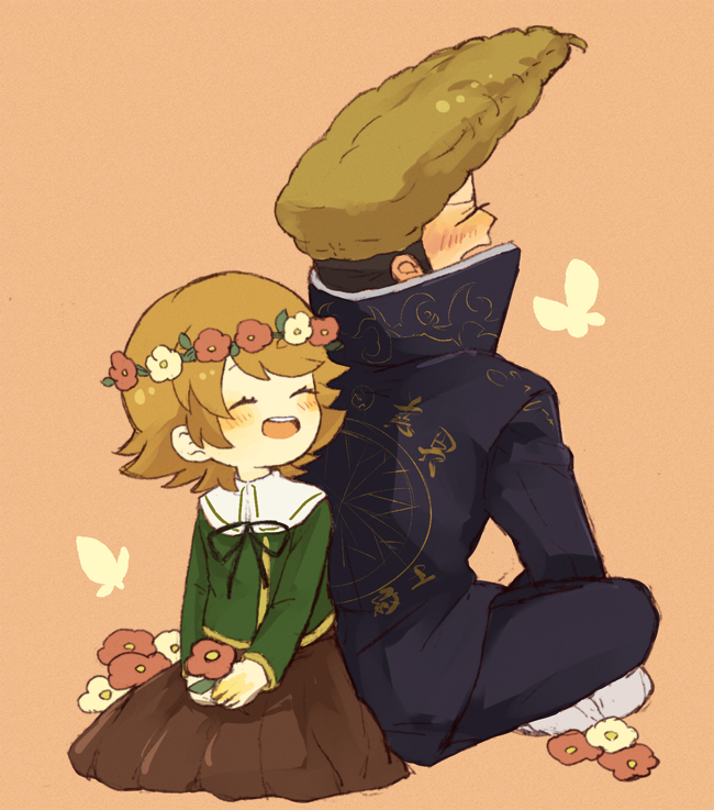 fujisaki chihiro and owada mondo (danganronpa and 1 more) drawn by momiji_(lucario)
