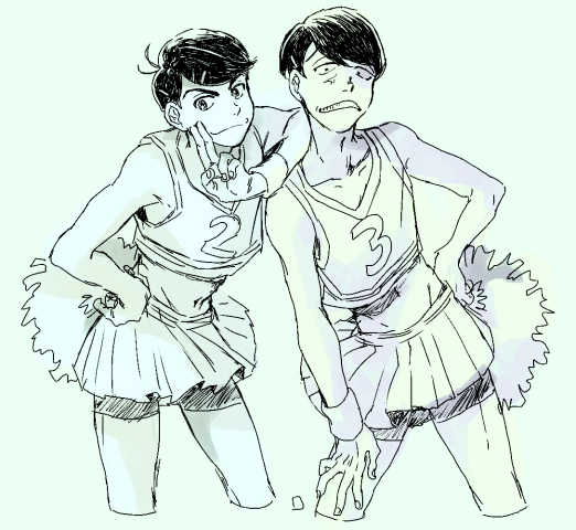 matsuno karamatsu and matsuno choromatsu (osomatsu and 1 more) drawn by nezumi_sion