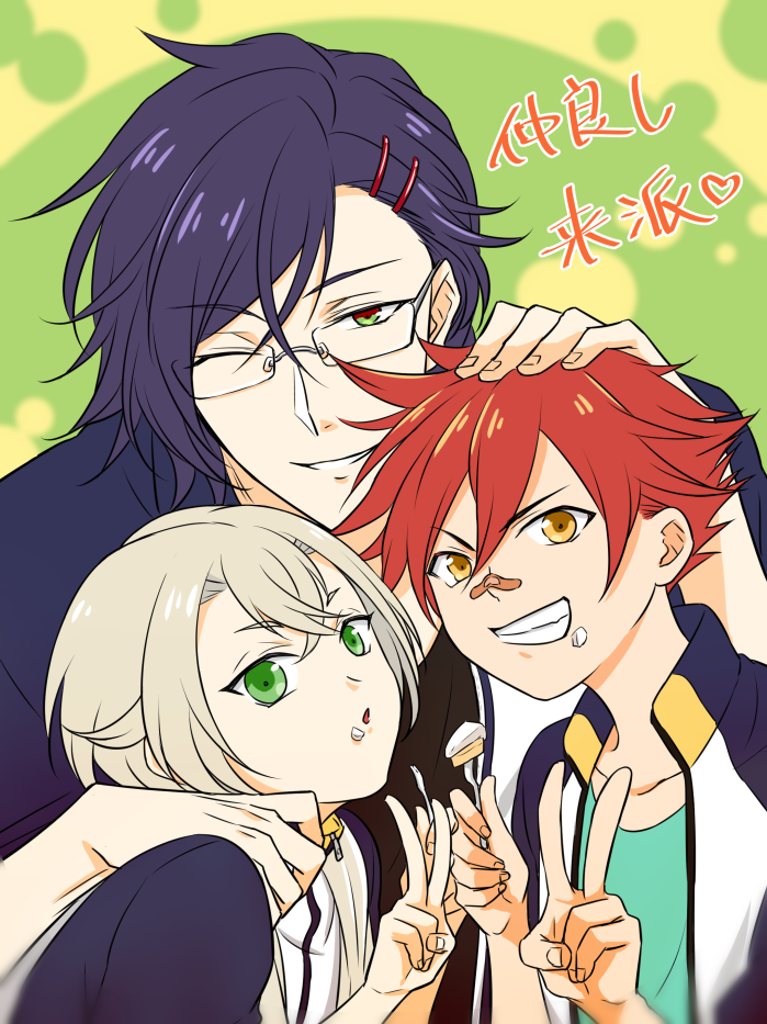 hotarumaru, aizen kunitoshi, and akashi kuniyuki (touken ranbu) drawn by rainsp