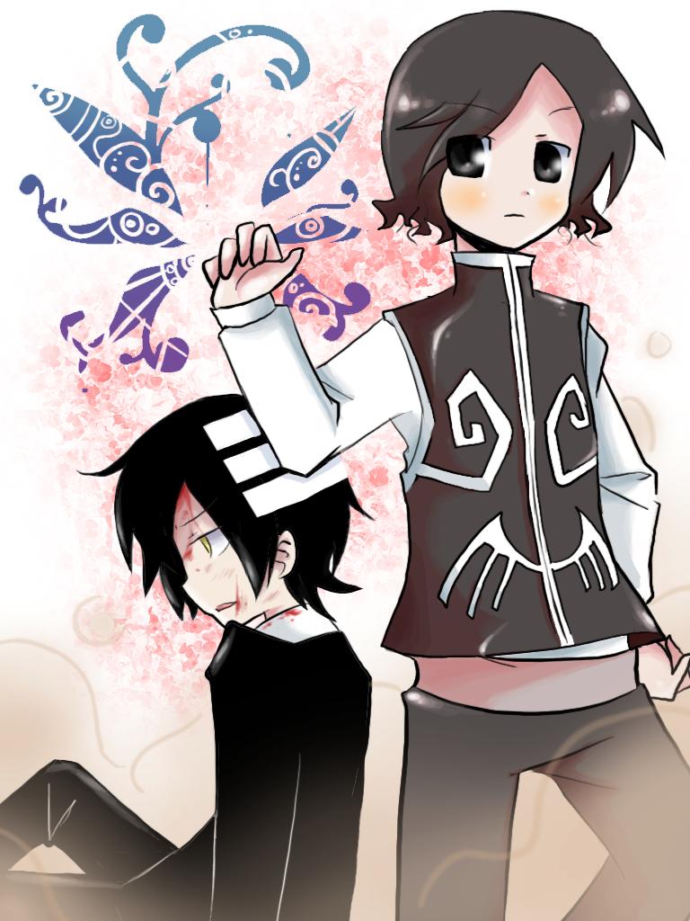 death the kid and gopher (soul eater) drawn by sakurakunet
