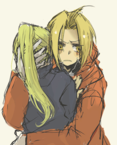 edward elric and winry rockbell (fullmetal alchemist) drawn by tsukuda0310
