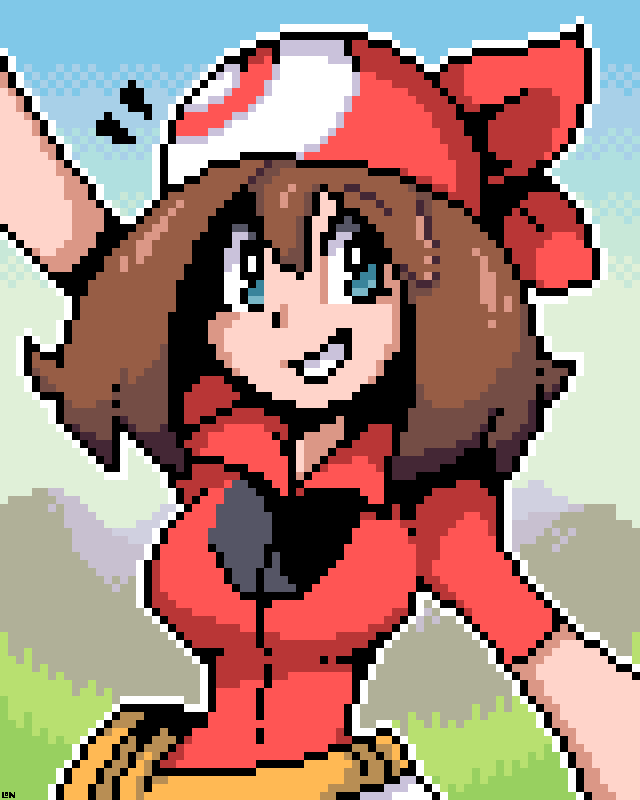 may (pokemon and 1 more) drawn by legendofnerd