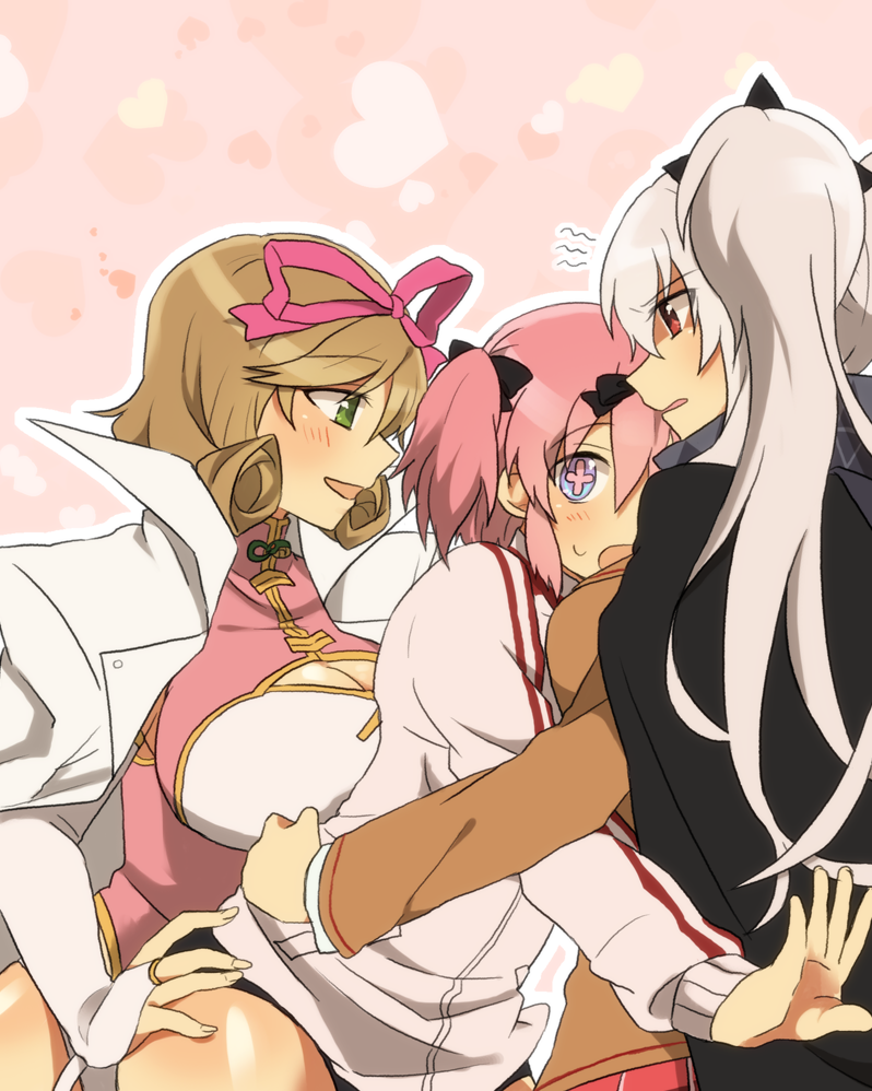 hibari, yagyu, and haruka (senran kagura and 1 more) drawn by sakuragi_mochi