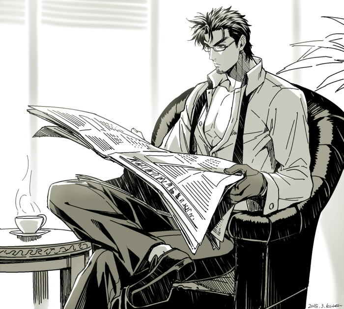 joseph joestar (jojo no kimyou na bouken and 1 more) drawn by kuren