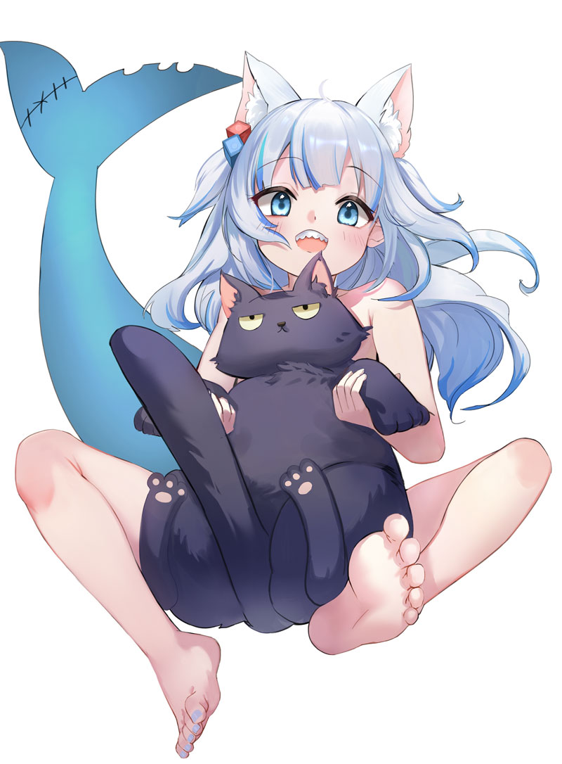 gawr gura (hololive and 1 more) drawn by fuyouchu