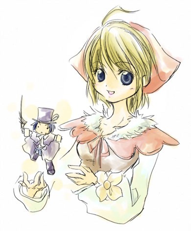 frederic chopin and polka (trusty bell) drawn by kouji_(re.m.er)