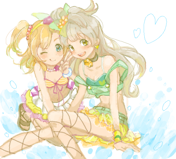 minami kotori and kosaka honoka (love live! and 1 more) drawn by yuzuhara_moke