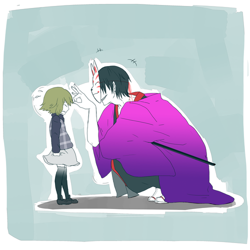 urotsuki and yukata (yume 2kki) drawn by kaname