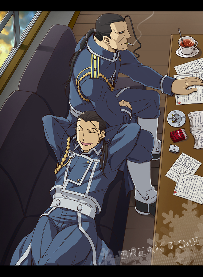 solf j. kimblee and isaac macdougal (fullmetal alchemist) drawn by ntm