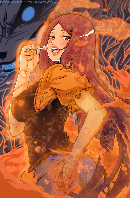 uzumaki kushina and kurama (naruto and 1 more) drawn by bankai-no-jutsu