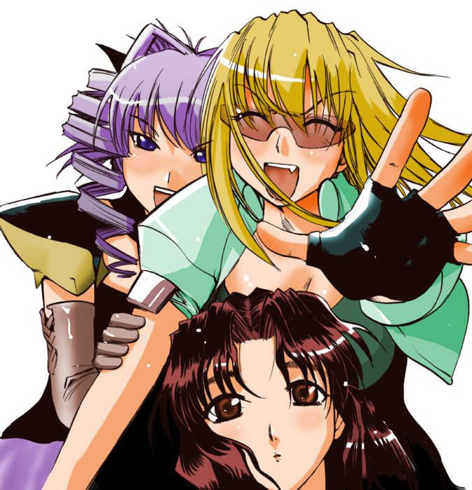 excel, hyatt, and elgala (excel saga) drawn by rikudou_koushi