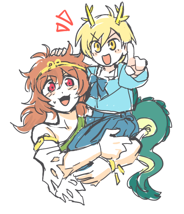 kicchou yachie and son biten (touhou) drawn by re_ghotion