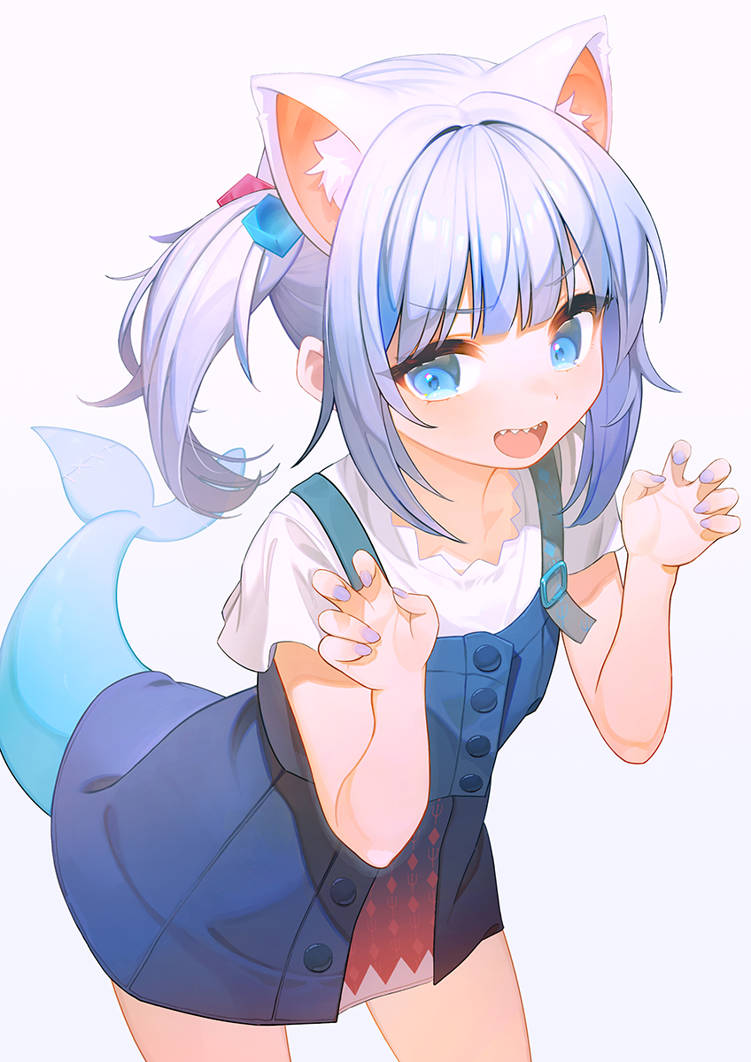 gawr gura (hololive and 1 more) drawn by ruien_(wu_jui-en)