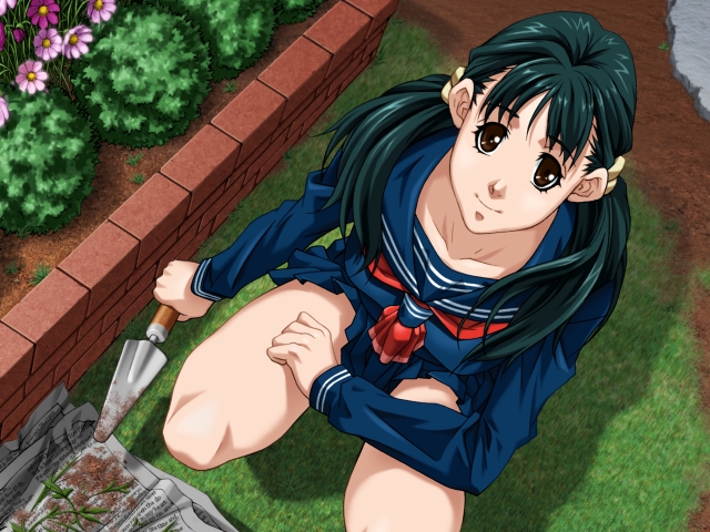 majima satoko (akirame) drawn by rin_kyoutarou