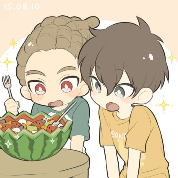 kidou yuuto and fudou akio (inazuma eleven) drawn by saku_anna