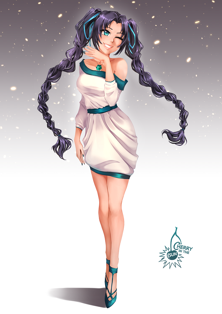 serafall leviathan (high school dxd) drawn by cherry_in_the_sun