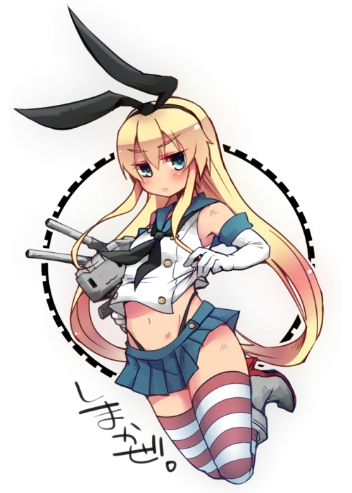 shimakaze and rensouhou-chan (kantai collection) drawn by kona_sleipnir