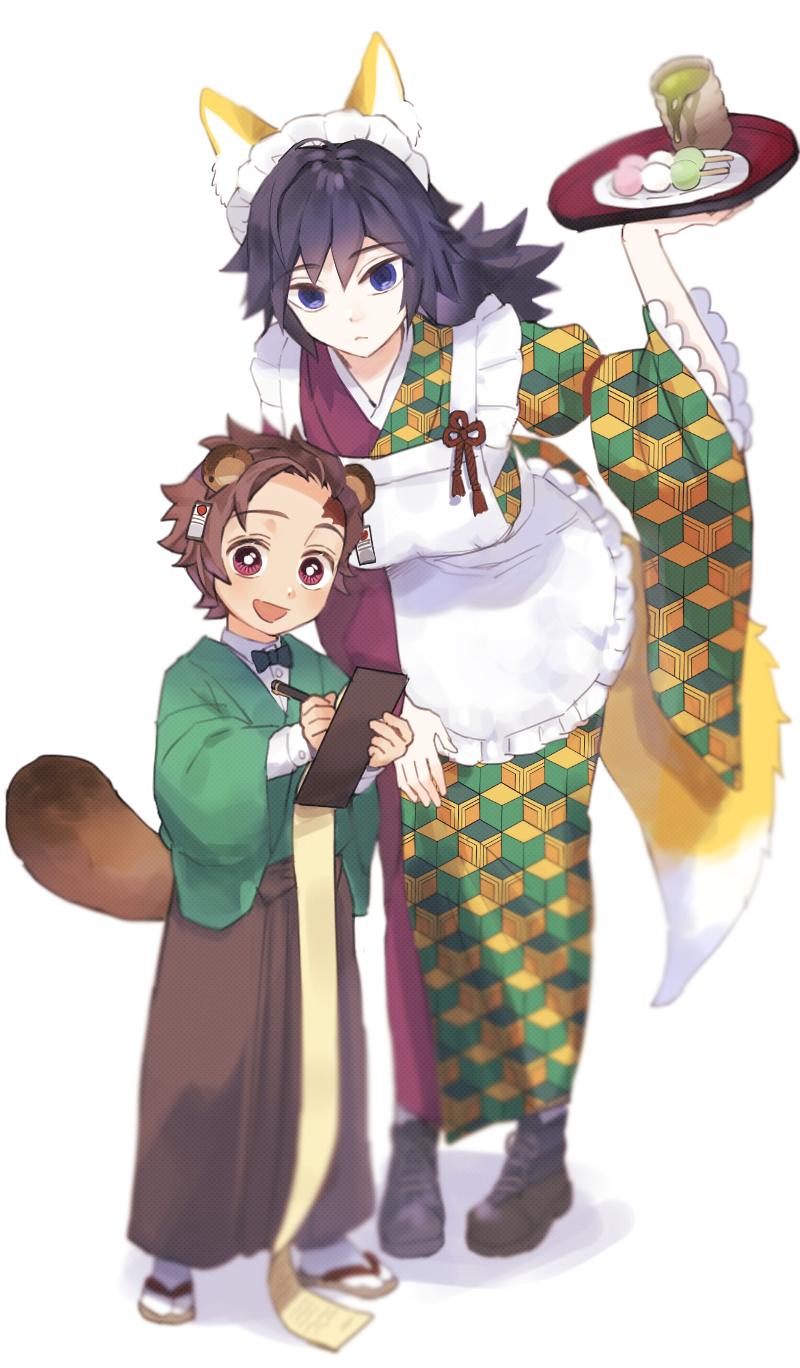 kamado tanjirou and tomioka giyuu (kimetsu no yaiba) drawn by yeobojagiaegi