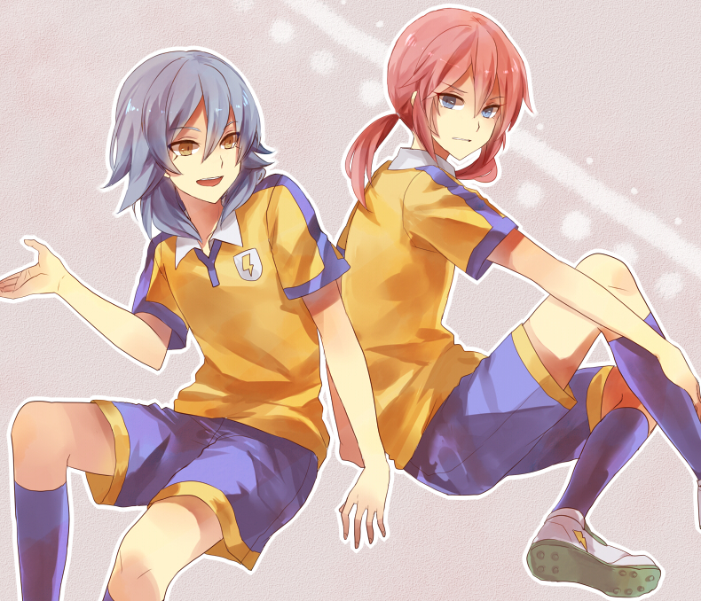 kirino ranmaru and kariya masaki (inazuma eleven and 1 more) drawn by oyu_cocoa