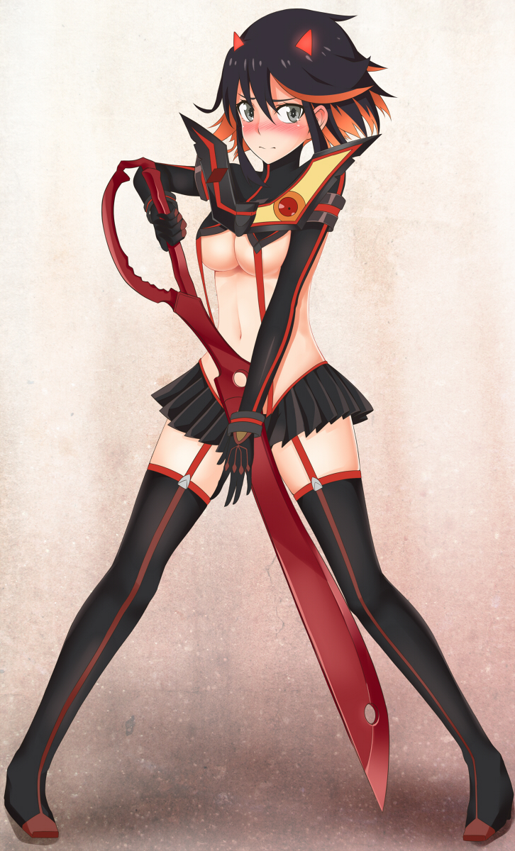 matoi ryuuko and senketsu (kill la kill) drawn by kiukoma