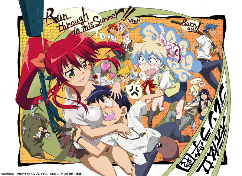 yoko littner, nia teppelin, simon, kamina, viral, and 5 more (tengen toppa gurren lagann) drawn by watanabe_keisuke