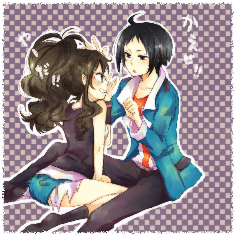 hilda and cheren (pokemon and 1 more) drawn by aheim
