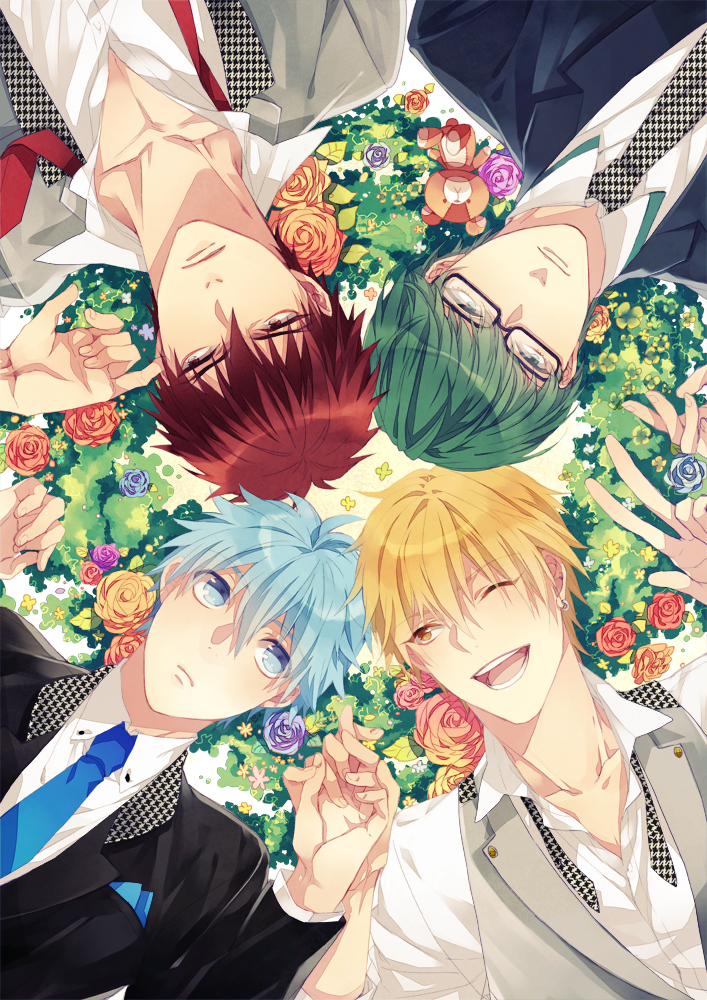 kuroko tetsuya, kise ryouta, kagami taiga, and midorima shintarou (kuroko no basuke) drawn by ko-man
