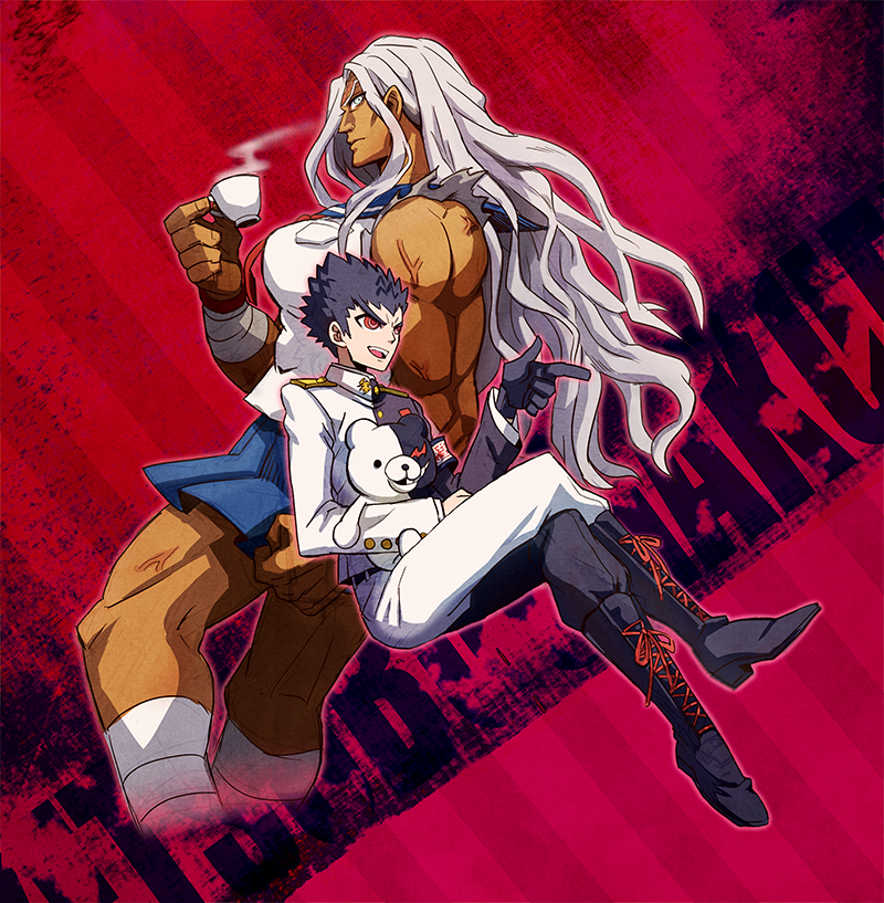 monokuma, ishimaru kiyotaka, and ogami sakura (danganronpa and 1 more) drawn by shiba_wangoro