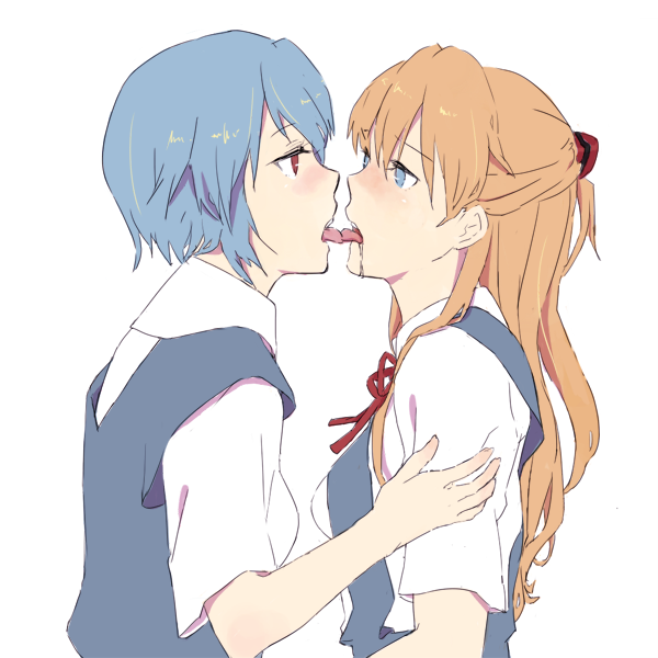 souryuu asuka langley and ayanami rei (neon genesis evangelion) drawn by kishida_nica