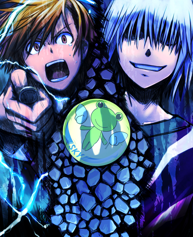 misaka mikoto, accelerator, and gekota (toaru majutsu no index and 2 more) drawn by peeta