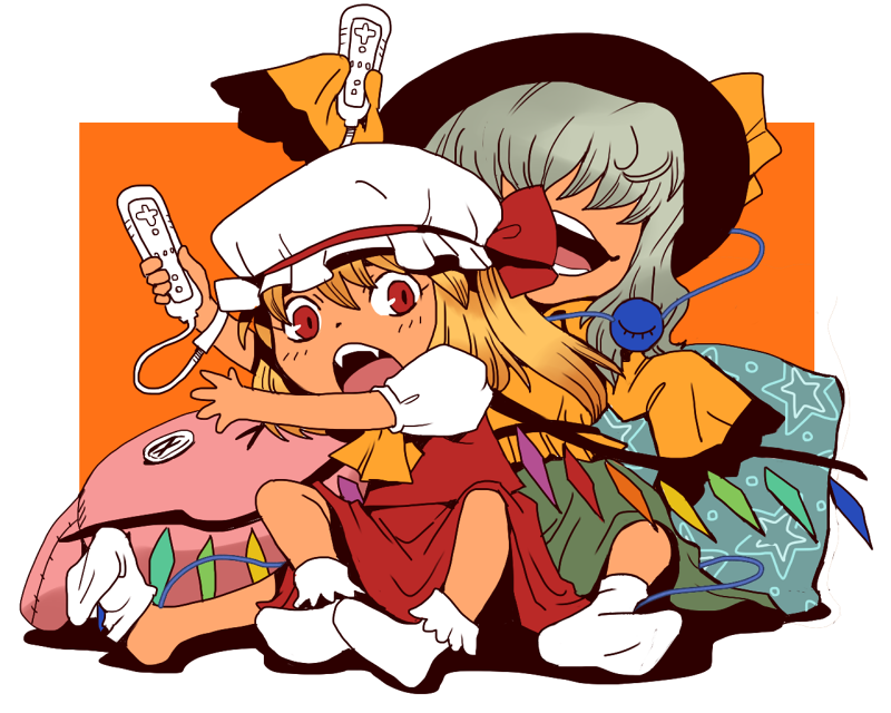 flandre scarlet and komeiji koishi (touhou) drawn by onikobe_rin