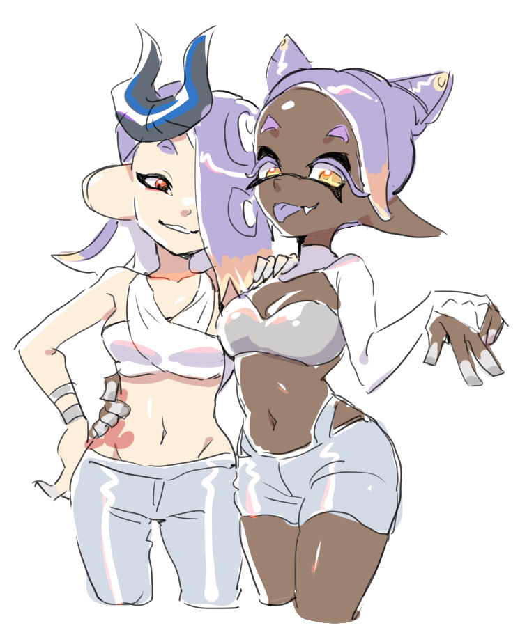 shiver and frye (splatoon and 1 more) drawn by dede_(qwea_00000)