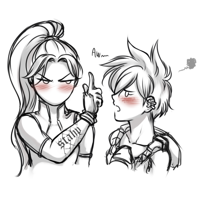 tracer and widowmaker (overwatch and 1 more) drawn by murasaki-yuri