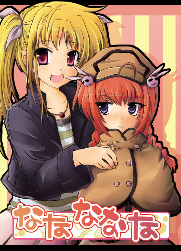 fate testarossa and vita (lyrical nanoha and 2 more) drawn by ruku_(alicecreation)