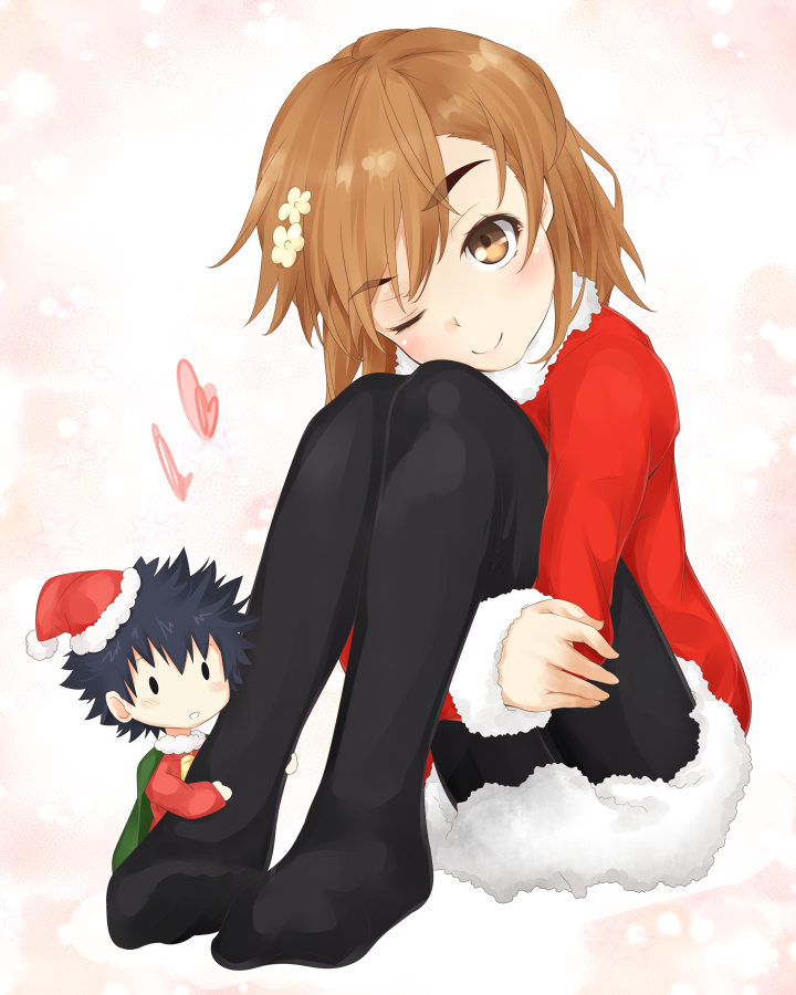 misaka mikoto and kamijou touma (toaru majutsu no index and 1 more) drawn by shin_(highest1192)